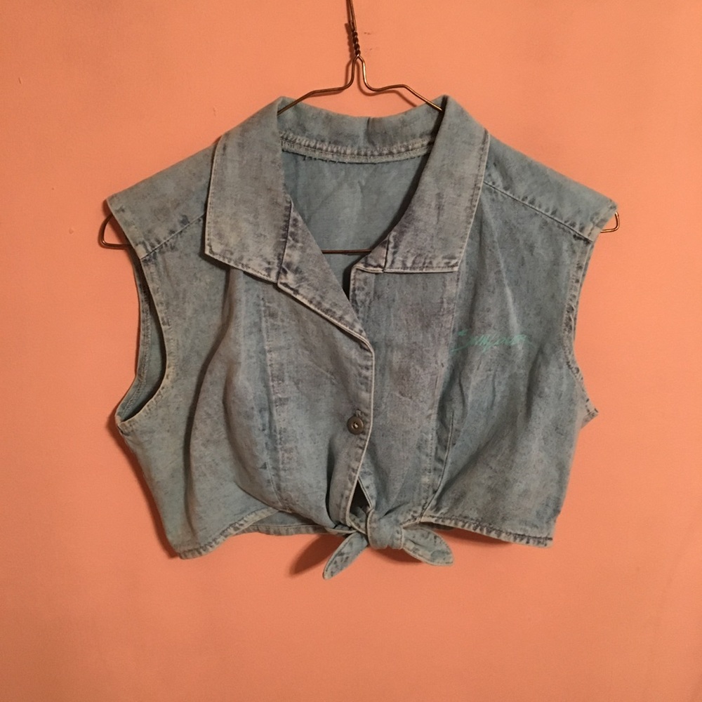 Sunlover blue crop top